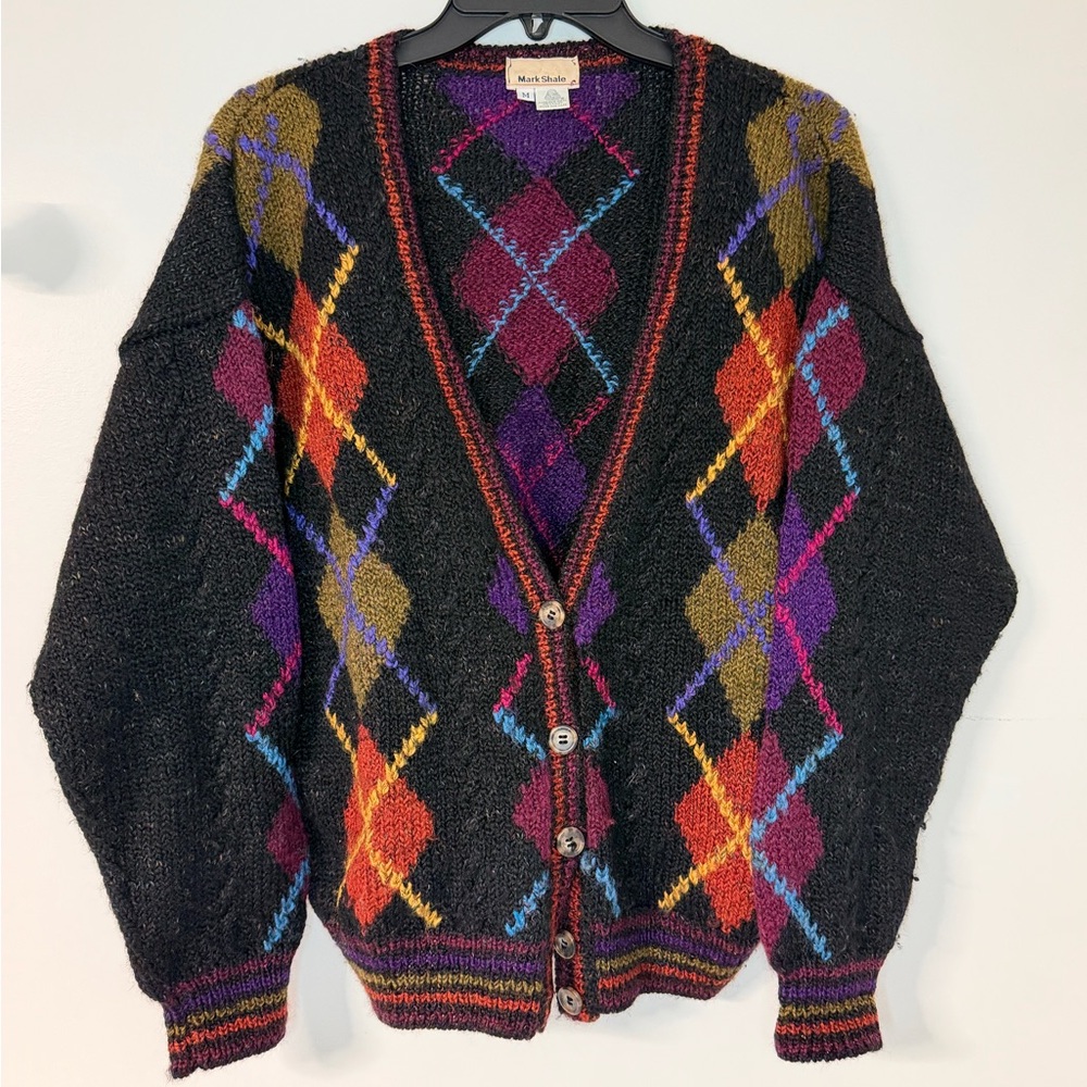 Mark Shale Pure Wool Vintage Cardigan Sweater M